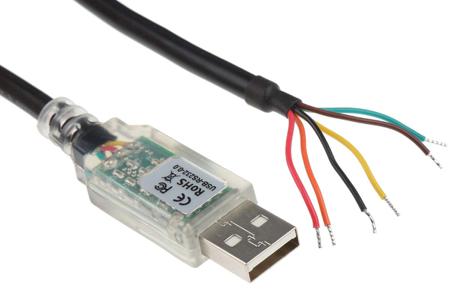USB-RS232-WE-5000-BT_0.0 FTDI Chip RS232 USB A Male to Cable End Converter Cable