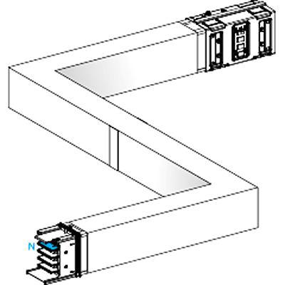 KSA630DZCG43F Schneider Electric Cross Elbow Busbar Trunking, 290 → 1200mm, 630A, Canalis Series