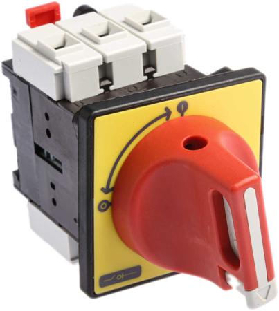 VCF2 3 Pole Panel Mount Non Fused Isolator Switch, 40 A, 18.5 kW, IP20, IP65
