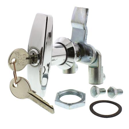 RS_348-7731 Steinbach & Vollman Chrome Plated Die Cast Zinc Silver Lock, T-Handle, 78mm