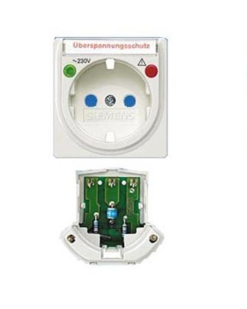 5UH1341 Siemens DELTA White Plug Socket, 16A, Schuko