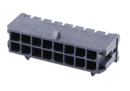 430451602 Molex 43045 Series Right Angle Through Hole PCB Header, 16 Contact(s), 3 mm Pitch, 2 Row, Shrouded