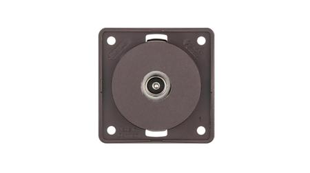 945112511 Socket Brown Female 1 Outlet TV Aerial Connector, Flush Mount