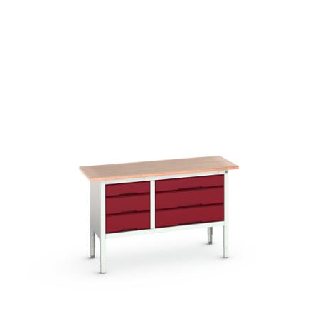 16923015.24 Bott Steel Workbench, 75kg Max Load, Adjustable Height, 930mm x 600mm x 1500mm