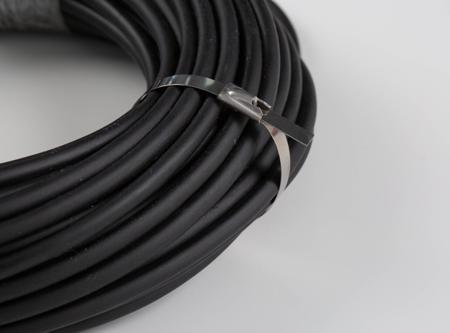 547-4305 RS Pro Metallic 316 Stainless Steel Roller Ball Cable Tie, 520mm x 4.6 mm