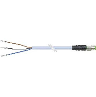 X67CA0D40-0050 B&R Straight Male 3 way M8 to Unterminated Actuator/Sensor Cable, 5m