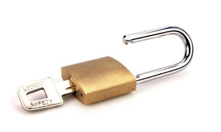 217-697 RS PRO Key Brass Padlock, 6.3mm Shackle, 37.8mm Body