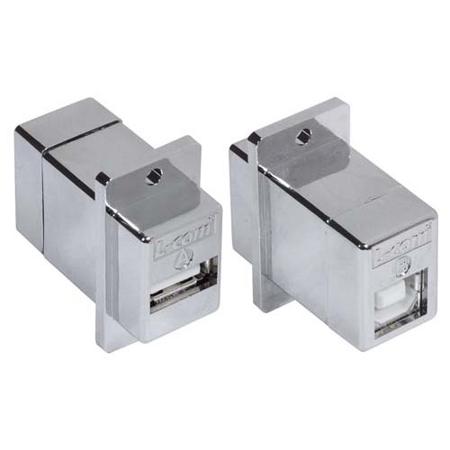 AL-ECF504-AB L-Com Straight, Panel Mount, Plug- Single Port Type Type A, Type B USB Connector