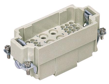 09380423001 HARTING Heavy Duty Power Connector Insert, 10 A, 40 A, Male, Han K Series, 43 Contacts