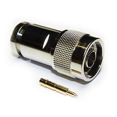 283-7130 RS PRO, Plug Cable Mount N Connector, 50Ω, Clamp, Solder Termination, Straight Body