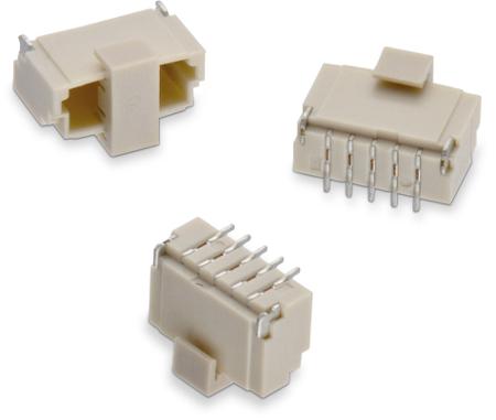 665302124022 Wurth Elektronik WR-WTB Series Straight Surface PCB Header, 2 Contact(s), 1 mm Pitch, 1 Row, Shrouded
