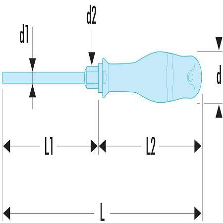 ATWH6-5X150 Facom Slotted Protwist Screwdriver 6.5 mm Tip
