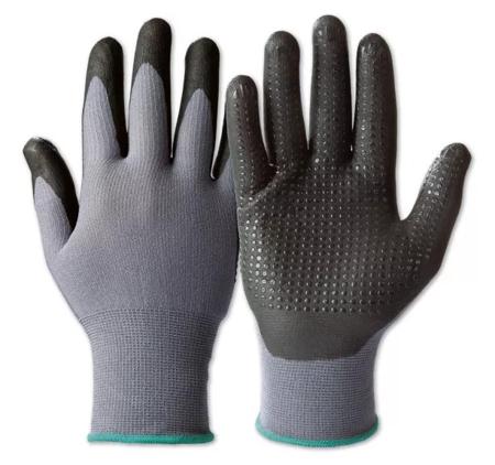 066510941E Honeywell Safety GemoMech Black, Grey Polyamide Mechanical Protection Work Gloves, Size 10, Nitrile Foam Coating