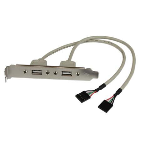 USBPLATE StarTech.com USB 2.0, Female 5 Pin IDC to Female USB A, 480Mbps