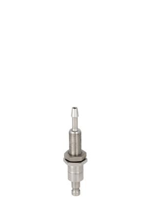 325-410 RS PRO Brass Female, Male Pneumatic Quick Connect Coupling, M10 6mm Hose Barb