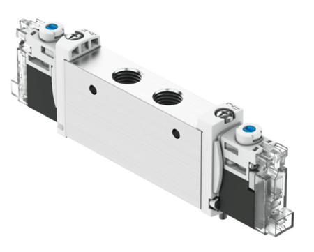 VUVG-L14-T32H-MT-G18-1H2L-F1A Festo 2x3/2-Way, Monostable, Open/Closed Pneumatic Solenoid Valve - Electrical G 1/8 VUVG Series 24V