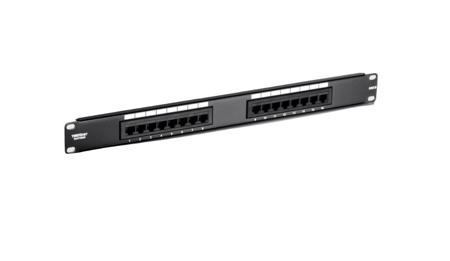 TC-P16C6 Trendnet TC Series Cat6 16 Port RJ45 Patch Panel Unshielded 44mm Black