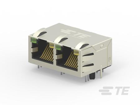 5-2301996-7 TE Connectivity Ethernet Connector, Cat5e 1 x 2 Port
