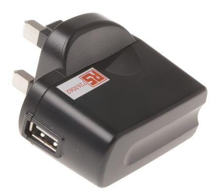 HNP06UK-USB RS Pro Plug In Power Supply 5V dc, 1.2A Level V 1 Output, USB Type A Switched Mode Power Supply