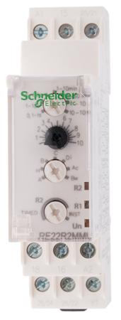 RE22R2MMU Schneider Electric Harmony Time Series DIN Rail Mount Timer Relay, 24 → 240V ac, 4-Contact, 0.1 s → 100h,