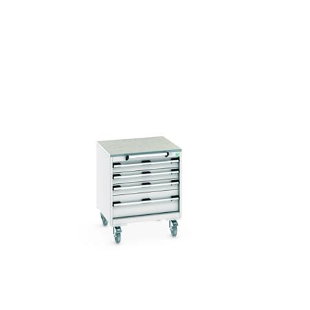 40402144-16V Bott, 4 Drawer Sheet Steel Floor Standing Storage Cabinet, 650 X 650 X 790mm