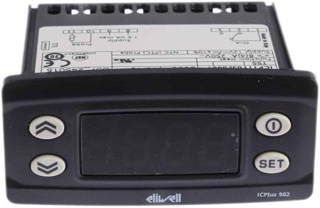 IC+ 902 12V 8A + NTC Eliwell ICPlus Panel Mount On/Off Temperature Controller, 74 x 32mm 1 Input, 1 Output Relay, 12 V Supply Voltage
