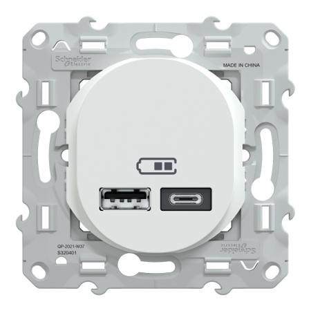 S320401 Schneider Electric White, 1 Gang, Ovalis C Series