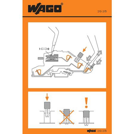 210-370 WAGO Pre-Printed Label. Quantity: 1000EA