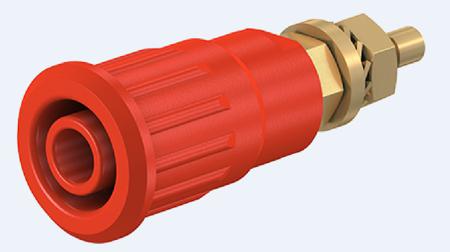 23-3140-22 Multi Contact Red Female Banana Plug - Press Fit, 1kV