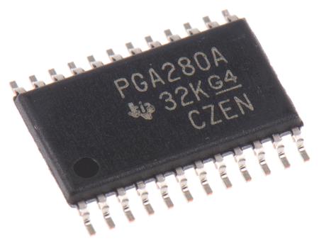 PGA280AIPW  Texas Instruments, Instrumentation Amplifier, 250μV Offset 6MHz, R-RI/O, 40 V, 24-Pin TSSOP