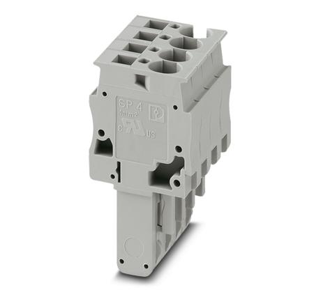 3042926 Phoenix Contact SP Series SP 4/ 4 Terminal Plug, 4-Way, 32A, 10-28 AWG Wire, Spring Cage Termination
