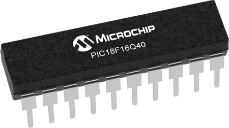 PIC18F16Q40-E-P Microchip PIC18F, PIC18 Microcontroller, 64 KB Flash, 20-Pin PDIP