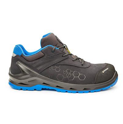B1210BKB38 BASE B1210 Unisex Black/Blue Non Metal Toe Capped Safety Shoes, UK 5, EU 38