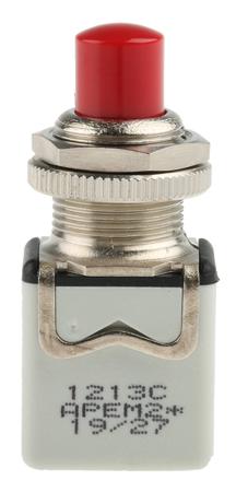 1213C-RED SP-NO Momentary Push Button Switch, Panel Mount