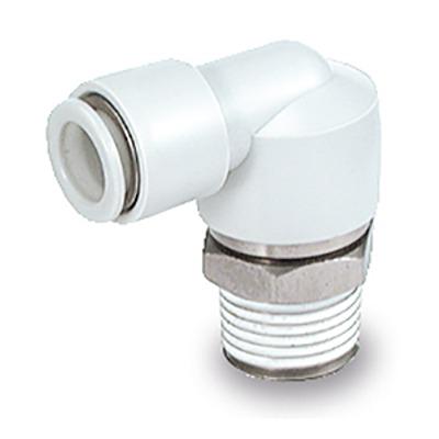 KXL10-02S SMC KXL Series Elbow Fitting, 10 mm to R 1/4 Male, Threaded-to-Tube Connection Style,