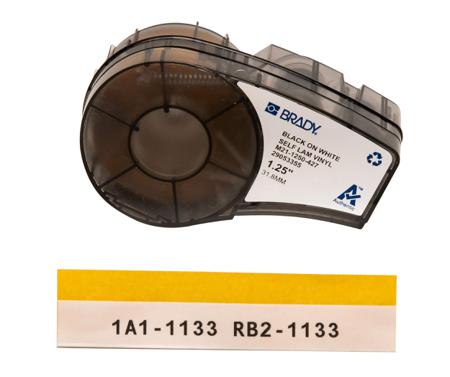 M21-1250-427 Brady B-427 Black on White, Transparent Label Printer Tape, 4.27 m Length, 31.75 mm Width