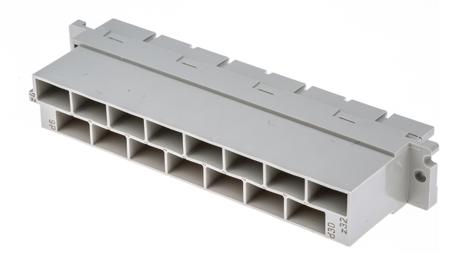 09062152871 HARTING 15 Way 10.16mm Pitch, Type H15 Class C1, 2 Row, Straight DIN 41612 Connector, Socket