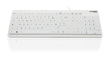 KYB-MED-VAL-UWFR Ceratech  Wired USB Medical Keyboard, QWERTY (French), White