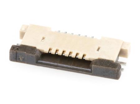 54550-0633 Molex 54550 0.5mm Pitch 6 Way Right Angle FPC Connector, ZIF Top Contact