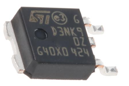 STD3NK90ZT4 STMicroelectronics Type N-Channel MOSFET, 3 A, 900 V Enhancement, 3-Pin TO-252