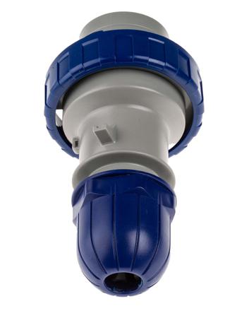 218-1633 Scame IP66, IP67 Blue Cable Mount 2P + E Industrial Power Plug, Rated At 16A, 230 V