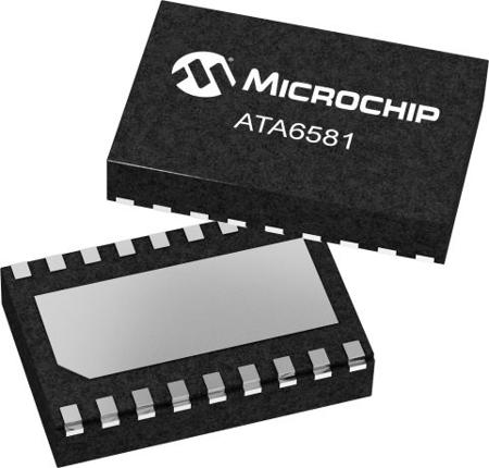 ATA6581-GTQW1-VAO Microchip , CAN Controller 1Mbit/s CAN, 18-Pin VDFN