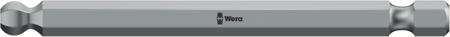 05059681001 Wera Ball End Hexagon Screwdriver Bit, 4 mm Tip, 89 mm Overall
