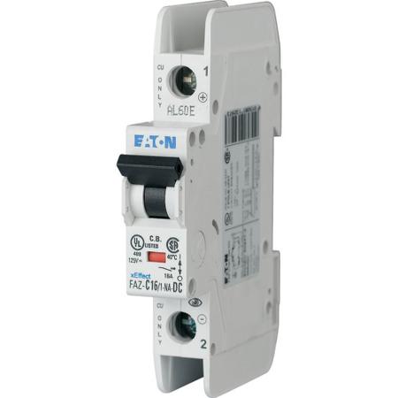 113756-FAZ-C6-1-NA-DC Eaton xEffect FAZ MCB, 1P, 6A Curve C, 250V DC, 10 kA Breaking Capacity