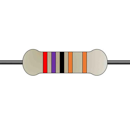 MFR-25FTE52-2K7 Yageo 2.7kΩ Metal Film Fixed Resistor 0.25W ±1%