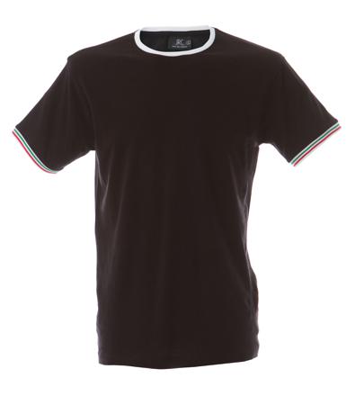 989173-M-BLACK JRC Black 100% Cotton Short Sleeve T-Shirt, UK- M, EUR- M