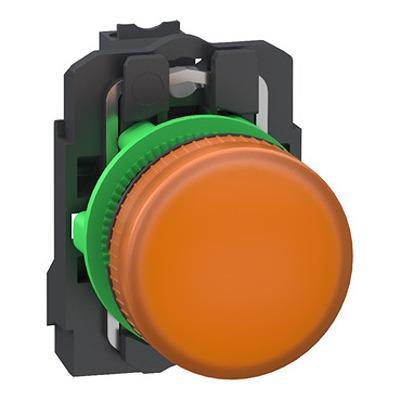 XB5AVB55 Schneider Electric, Harmony XB5, Panel Mount Orange Universal-LED Pilot Light, 22.5 mm Cutout, IP66, IP67, IP69, IP69K,