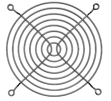 283-164 RS PRO Steel Finger Guard for 120mm Fans, 104.8mm Hole Spacing, 120 x 120mm