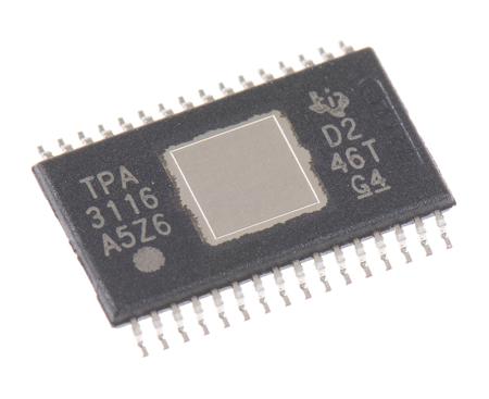 TPA3116D2DAD Texas Instruments, 2-ChannelAudio50W, 32-Pin HTSSOP