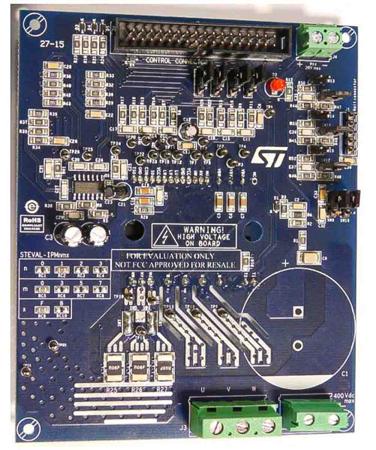 STEVAL-IPM10F STMicroelectronics Motor Control Power Board Motor Controller for STGIF10CH60TS-L for Generally 3-Phase Inverters, White